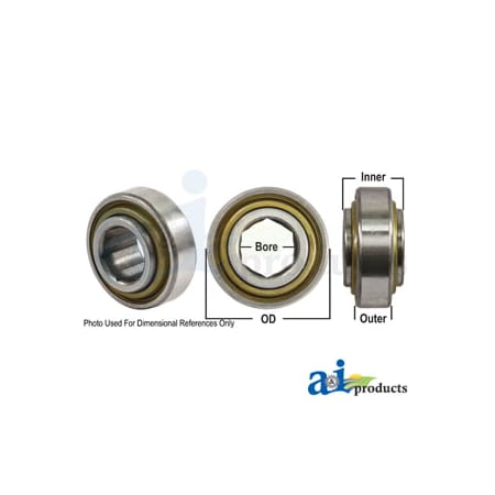 Disc Bearing; Cylindrical, Hex Bore, Pre-Lube 4 X4 X2